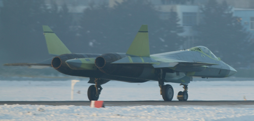 俄罗斯五代机T50飞机后视图
